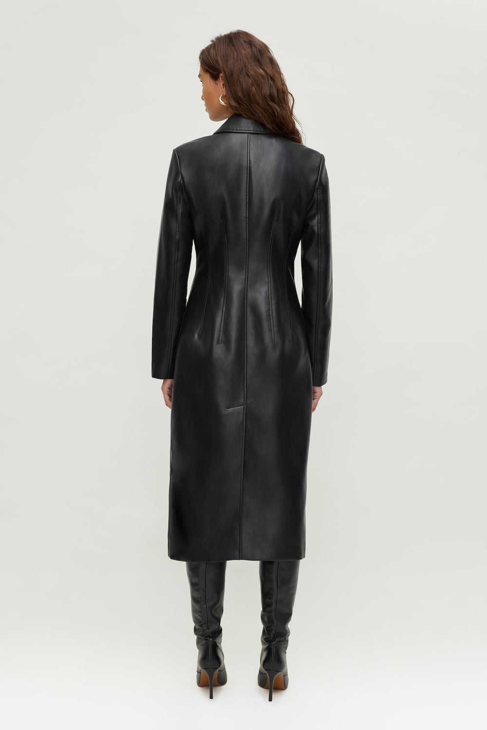 Dynamite Store | Faux Leather Trench Coat Black