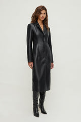 Dynamite Store | Faux Leather Trench Coat Black