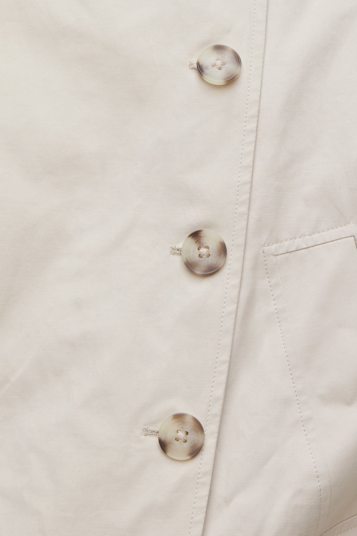 Dynamite Website Shop | Twill Asymmetric Button Up Jacket Beige