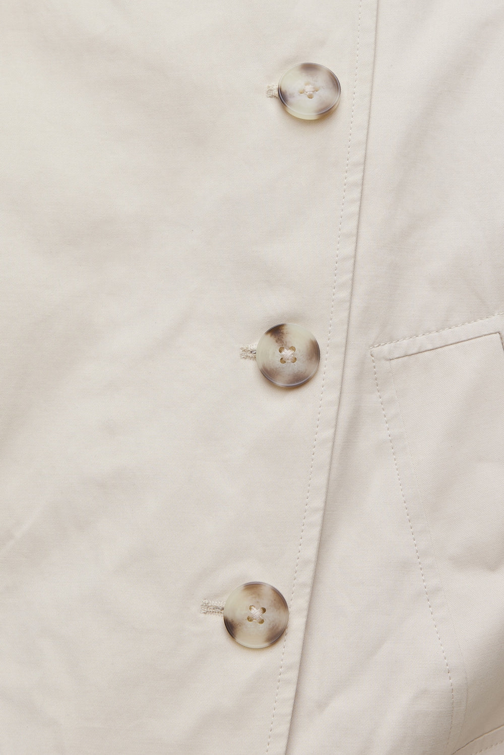 Dynamite Website Shop | Twill Asymmetric Button Up Jacket Beige