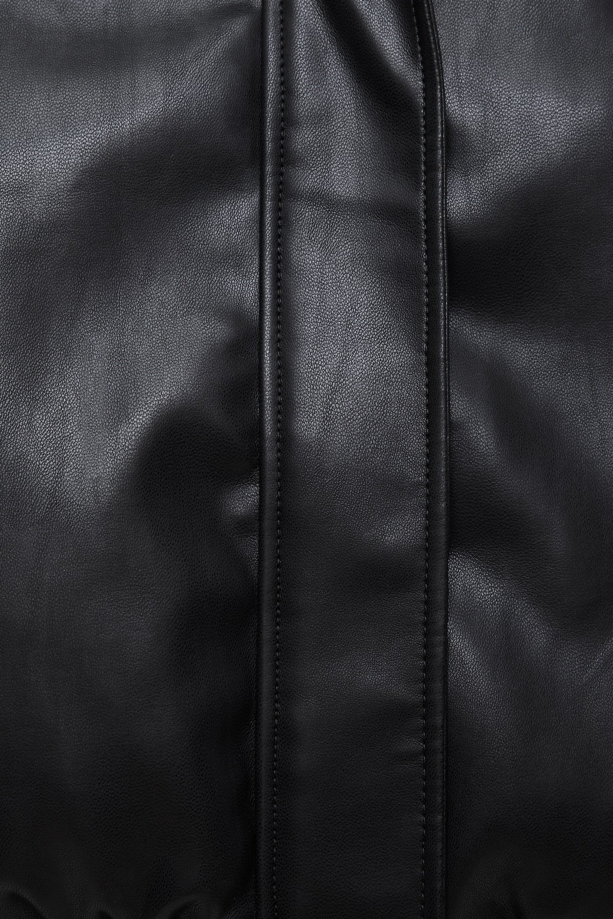 Dynamite Outlets | Oversized Faux Leather Bomber Jacket Black