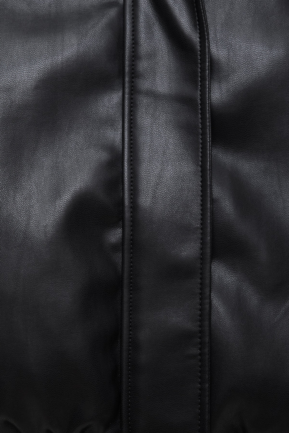 Dynamite Outlets | Oversized Faux Leather Bomber Jacket Black