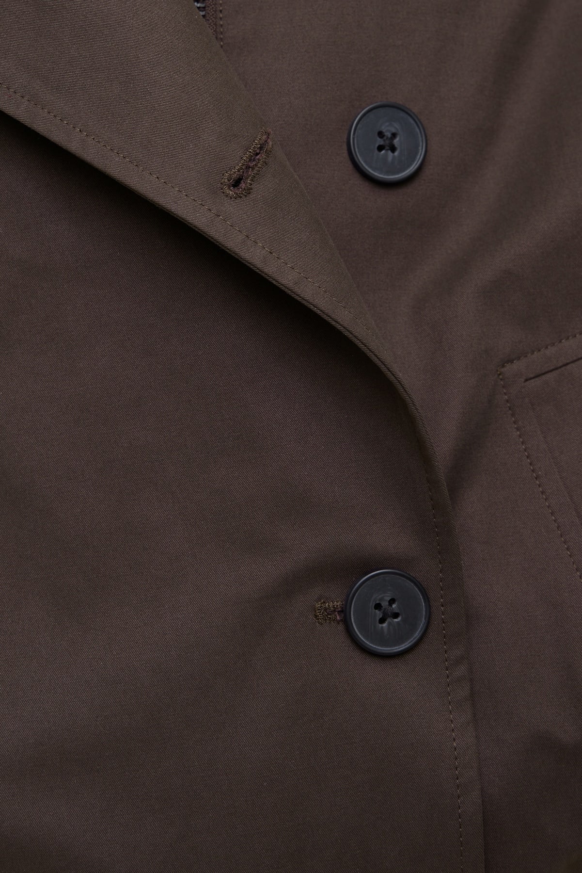 Dynamite On Sale | Twill Asymmetric Button Up Jacket Brown