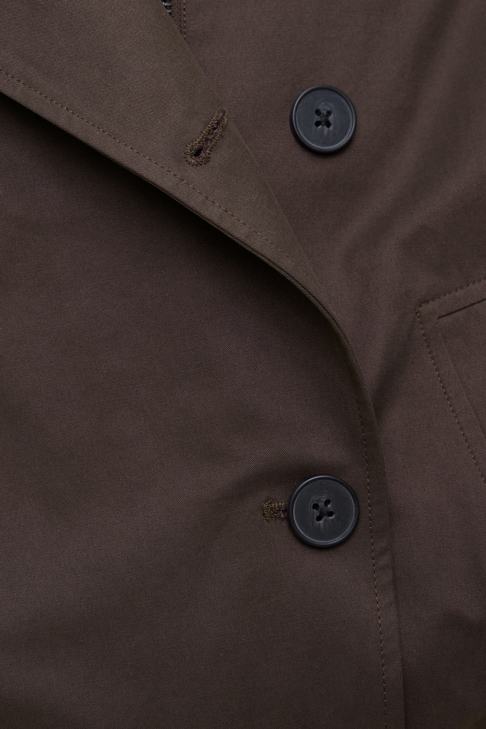 Dynamite On Sale | Twill Asymmetric Button Up Jacket Brown