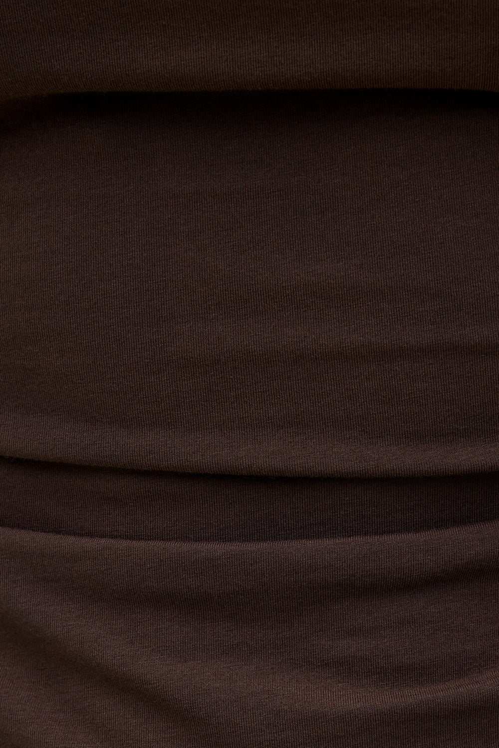 Dynamite Store | Andrea Shirred Jersey T Shirt Brown