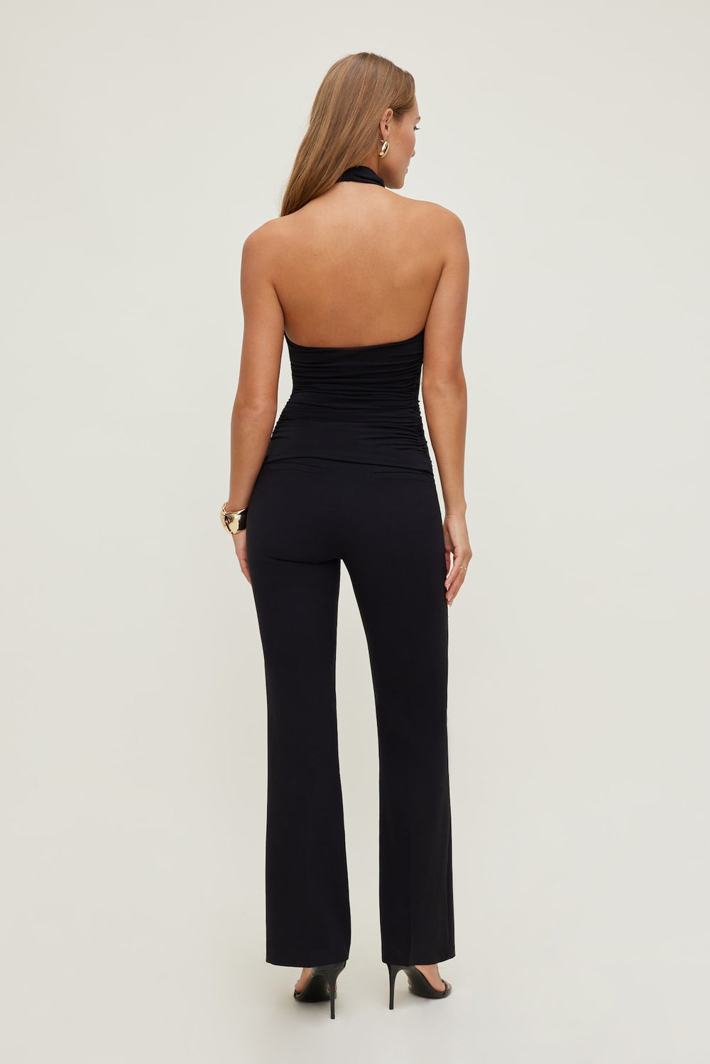 Dynamite Website Shop | Sculpt Cowl Halter Top Black