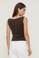 Dynamite Outlets | Nola Sculpt Tank Top Brown