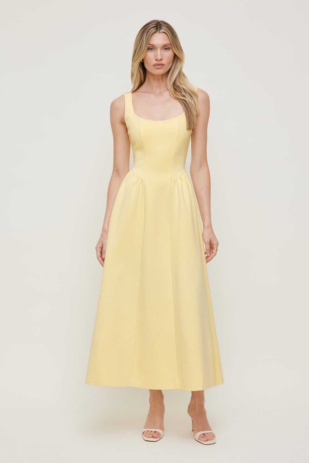 Dynamite Store | Irina Ponte Midi Dress Yellow