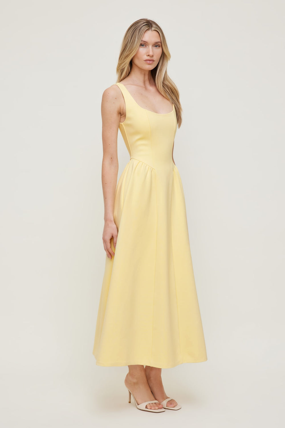 Dynamite Store | Irina Ponte Midi Dress Yellow