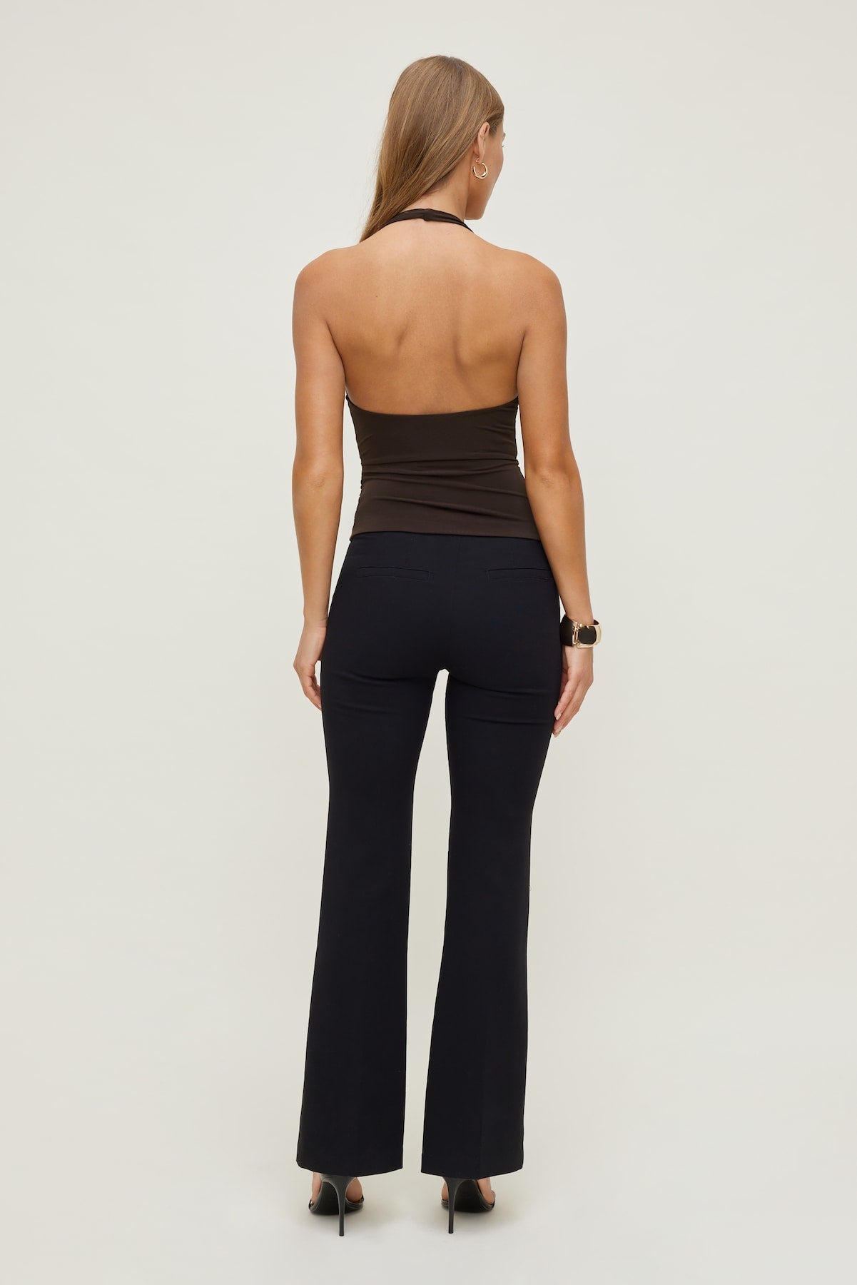 Dynamite US | Front Drape Halter Top Brown