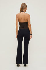 Dynamite US | Front Drape Halter Top Brown