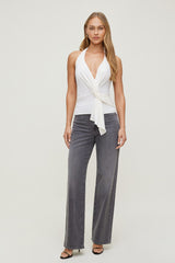 Dynamite On Sale | Front Drape Halter Top White