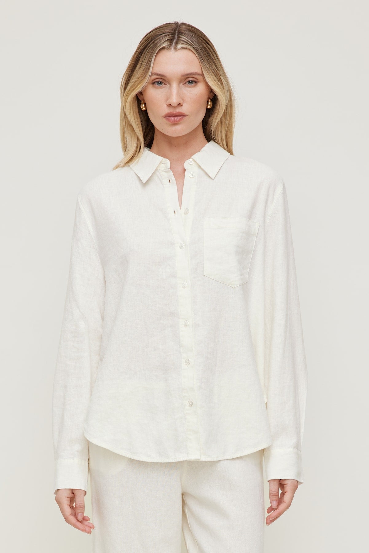 Dynamite Store | Oversized Linen Shirt White