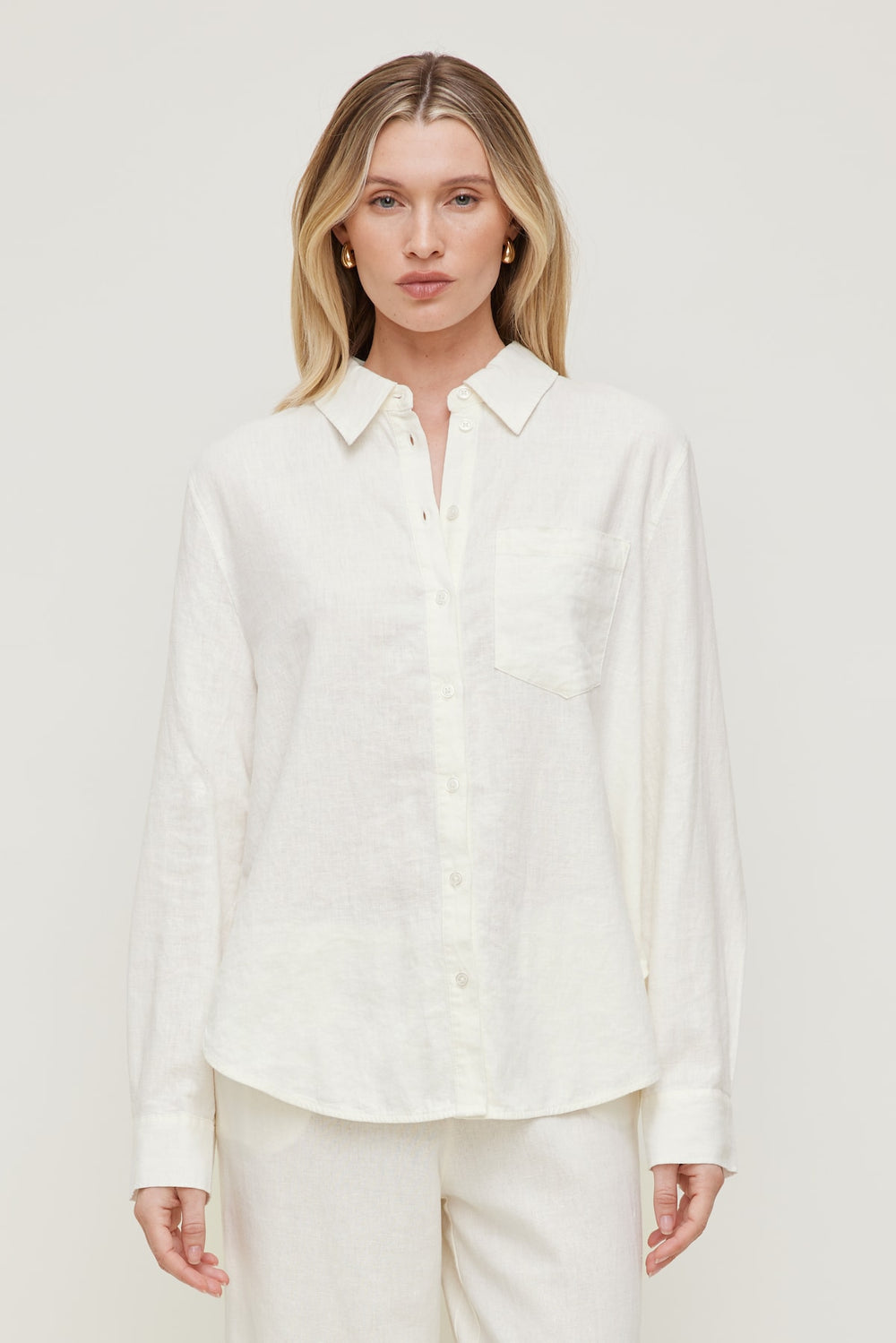 Dynamite Store | Oversized Linen Shirt White
