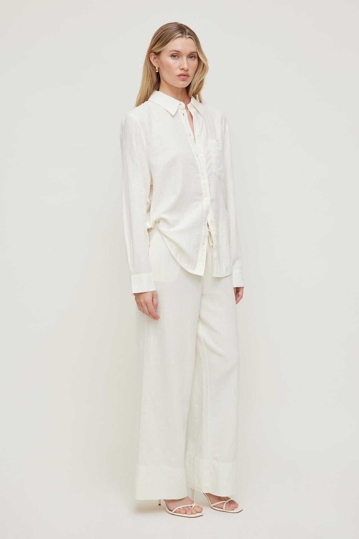 Dynamite Store | Oversized Linen Shirt White