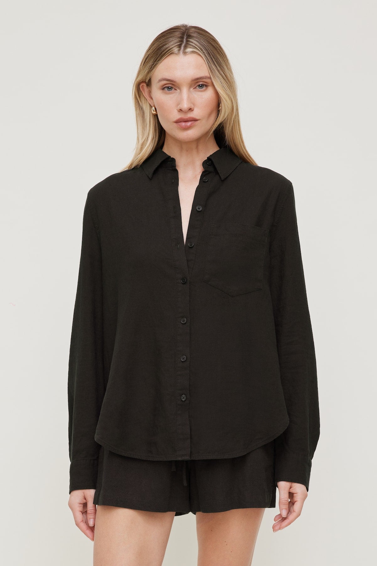 Dynamite Website Shop | Oversized Linen Shirt Brown