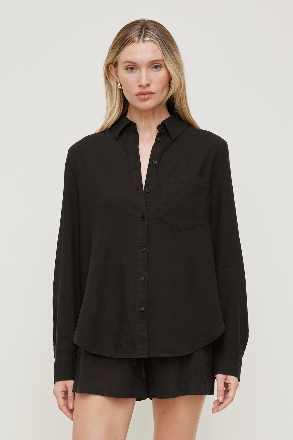 Dynamite Website Shop | Oversized Linen Shirt Brown
