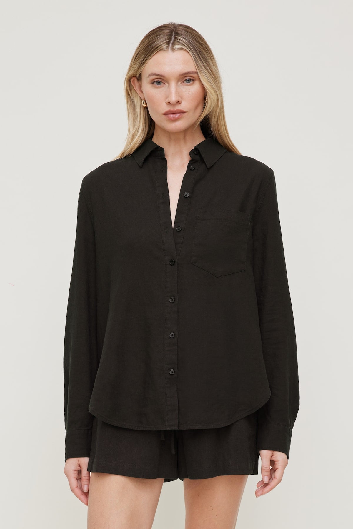Dynamite Website Shop | Oversized Linen Shirt Brown