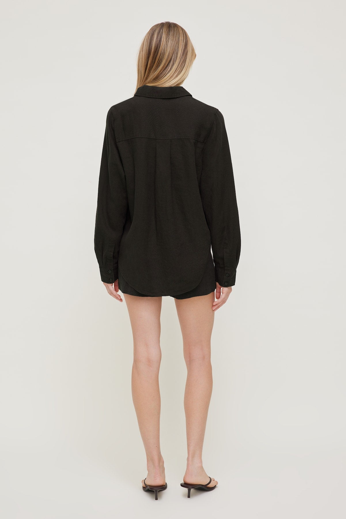 Dynamite Website Shop | Oversized Linen Shirt Brown