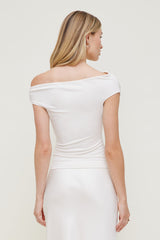Dynamite Website Shop | Sculpt Buckle Detail Top White