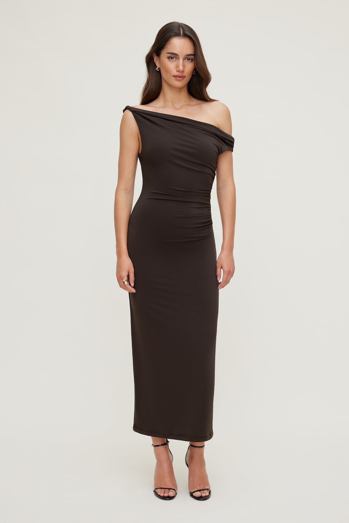 Dynamite Store | Jayde Sculpt Maxi Dress Brown