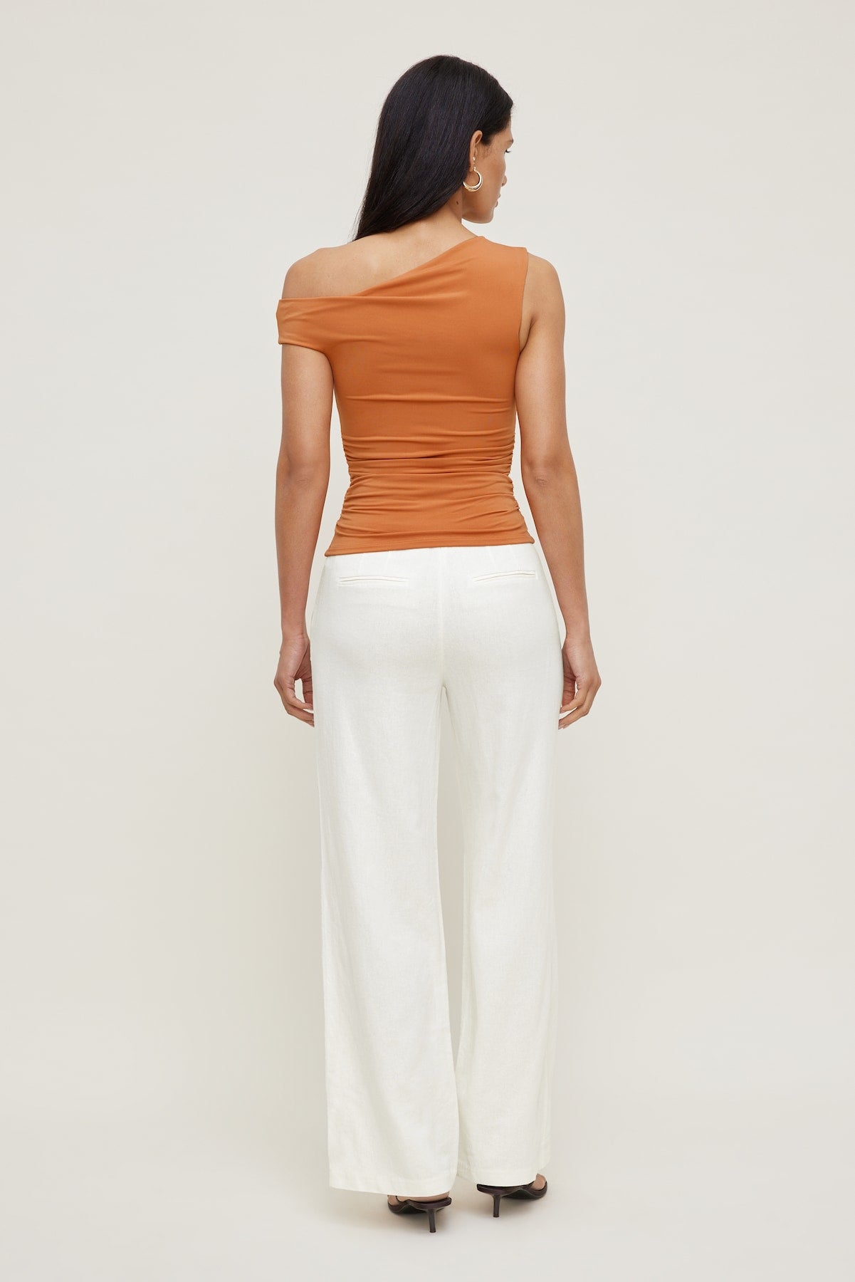 Dynamite On Sale | Yasmin Linen Straight Leg Pants White