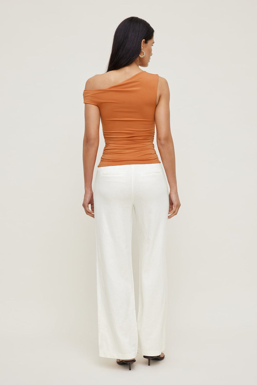 Dynamite On Sale | Yasmin Linen Straight Leg Pants White