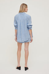 Dynamite Online | Oversized Linen Shirt Blue