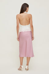 Dynamite US | Lace Halter Top White