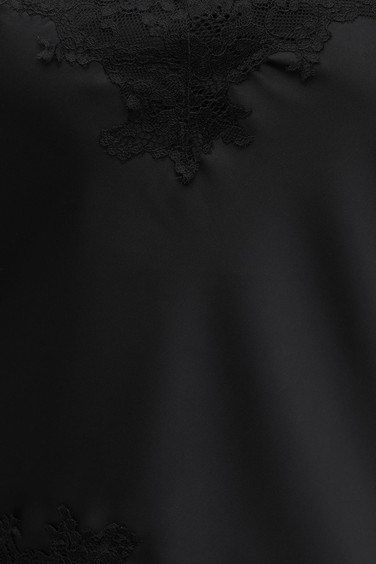 Dynamite Discount | Cassie Asymmetric Lace Satin Cami Black