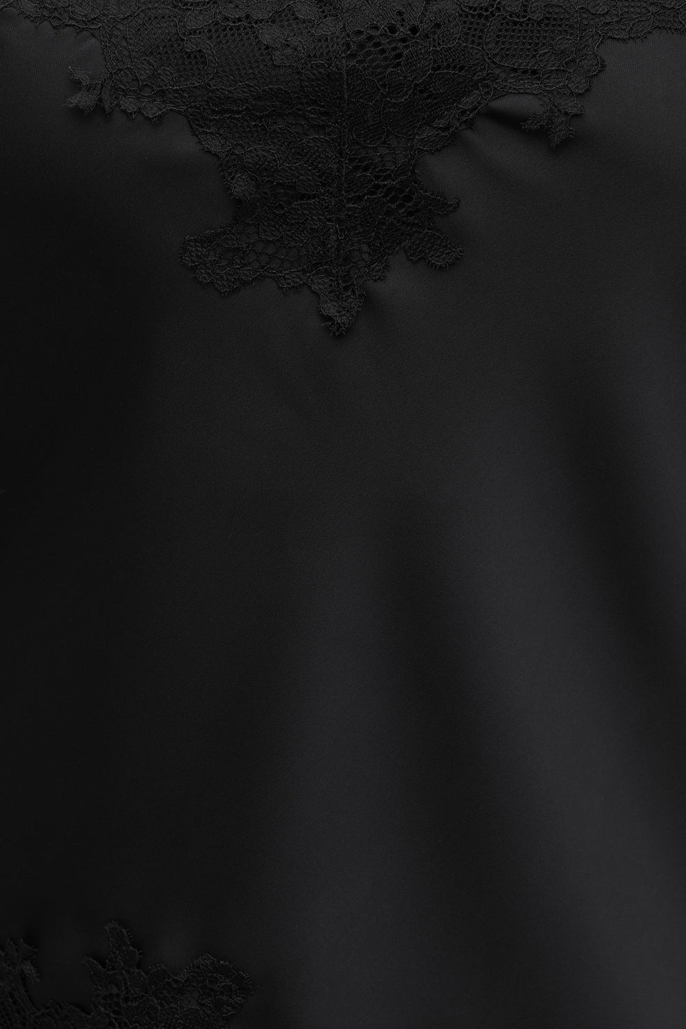 Dynamite Discount | Cassie Asymmetric Lace Satin Cami Black