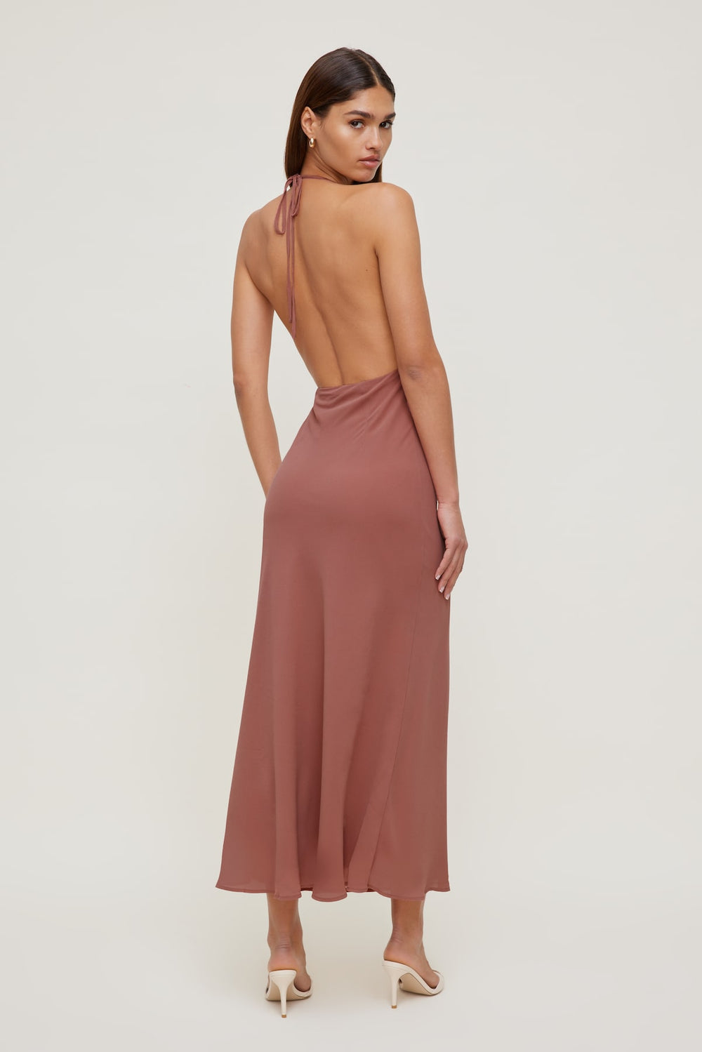 Dynamite Outlets | Deep Cowl Neck Maxi Dress Pink