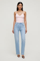 Dynamite Discount | Sculpt Lace Trim Cami Top Pink