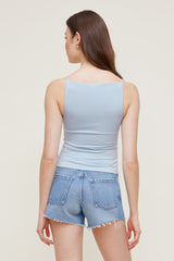 Dynamite On Sale | Sculpt Strappy Boat Neck Tank Top Blue