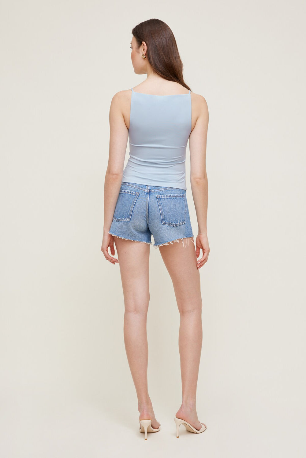 Dynamite On Sale | Sculpt Strappy Boat Neck Tank Top Blue