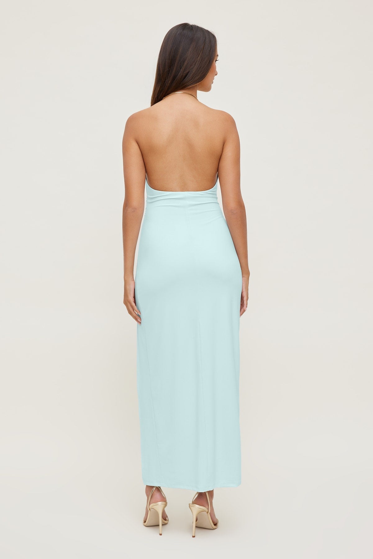Dynamite Discount | Sculpt Necklace Maxi Dress Blue