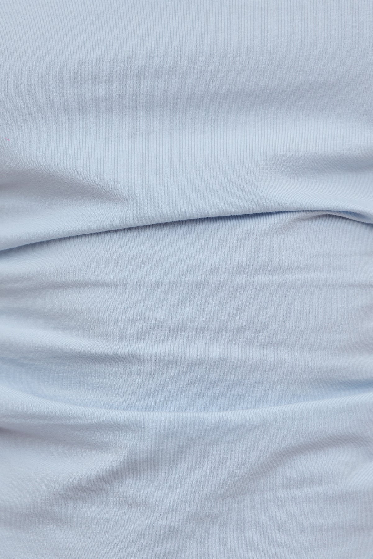 Dynamite Outlet | Andrea Shirred Jersey T Shirt Blue