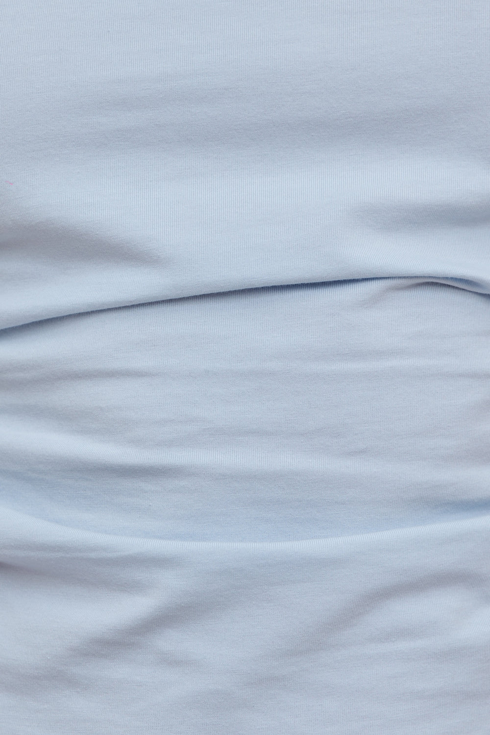 Dynamite Outlet | Andrea Shirred Jersey T Shirt Blue
