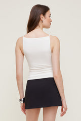 Dynamite Outlet | Sculpt Strappy Boat Neck Tank Top White
