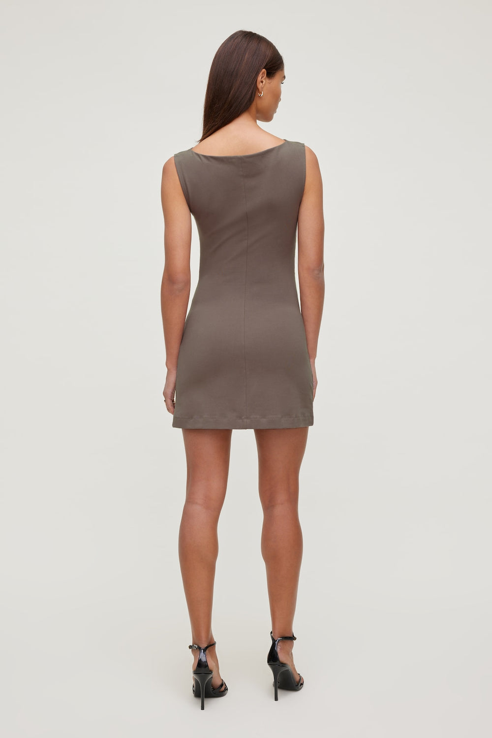 Dynamite On Sale | Katia Ruched Jersey Mini Dress Brown
