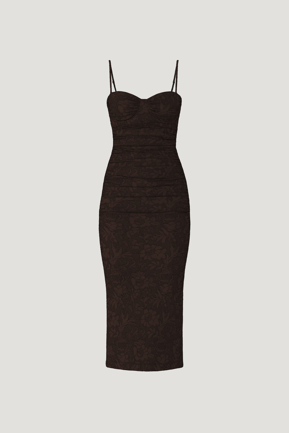 Dynamite Outlet | Mona Jacquard Midi Dress Brown