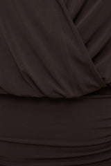 Dynamite Outlets | Sculpt Mini Shirt Dress Brown