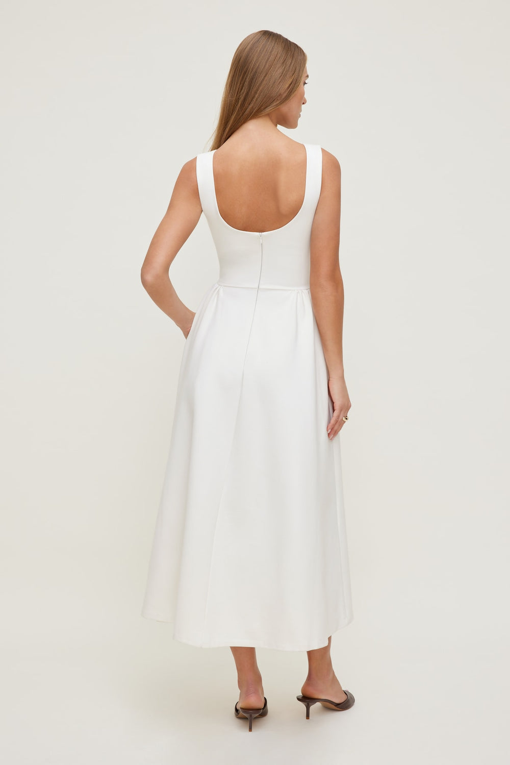 Dynamite Store | Iris Ponte Midi Dress Beige