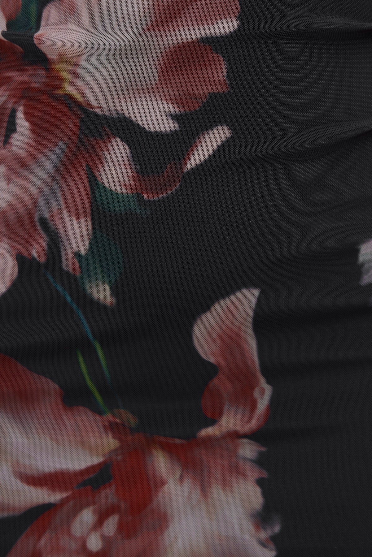 Dynamite On Sale | Floral Mesh Maxi Dress Black