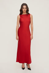 Dynamite Store | Nora Satin Maxi Slip Dress RED