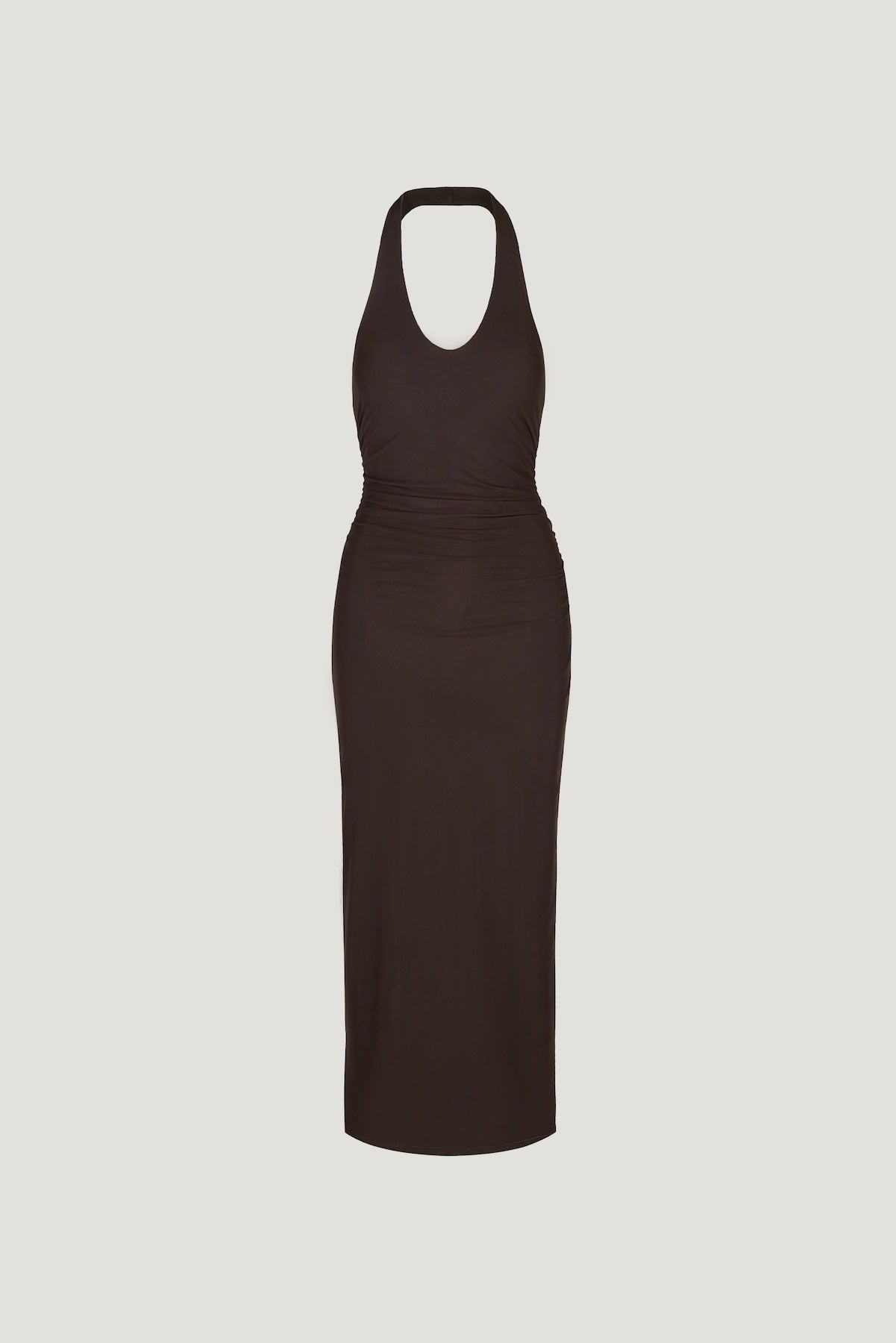 Dynamite Discount | Reia Halter Mesh Maxi Dress Brown