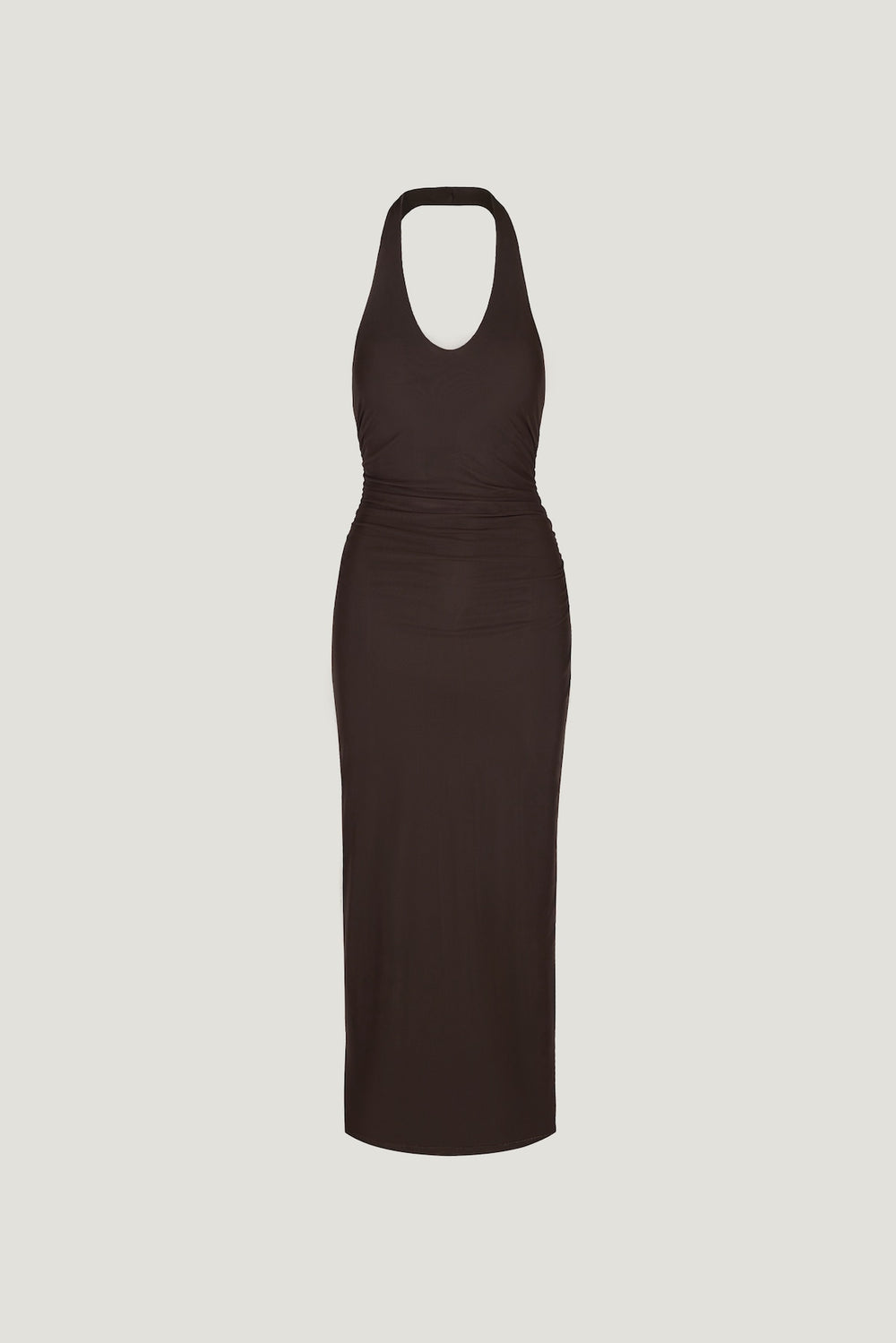 Dynamite Discount | Reia Halter Mesh Maxi Dress Brown