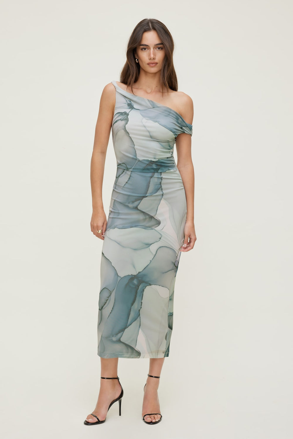 Dynamite Outlet | Jayde Mesh Maxi Dress Blue