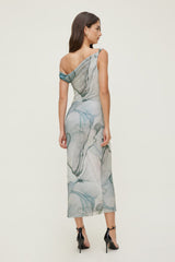 Dynamite Outlet | Jayde Mesh Maxi Dress Blue