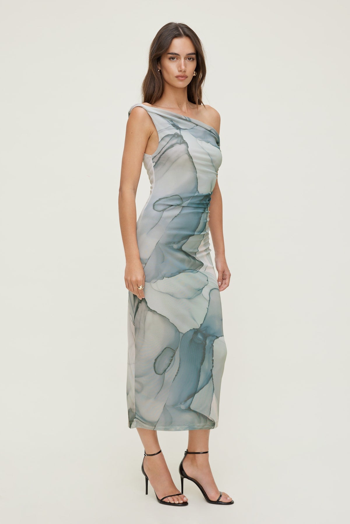 Dynamite Outlet | Jayde Mesh Maxi Dress Blue